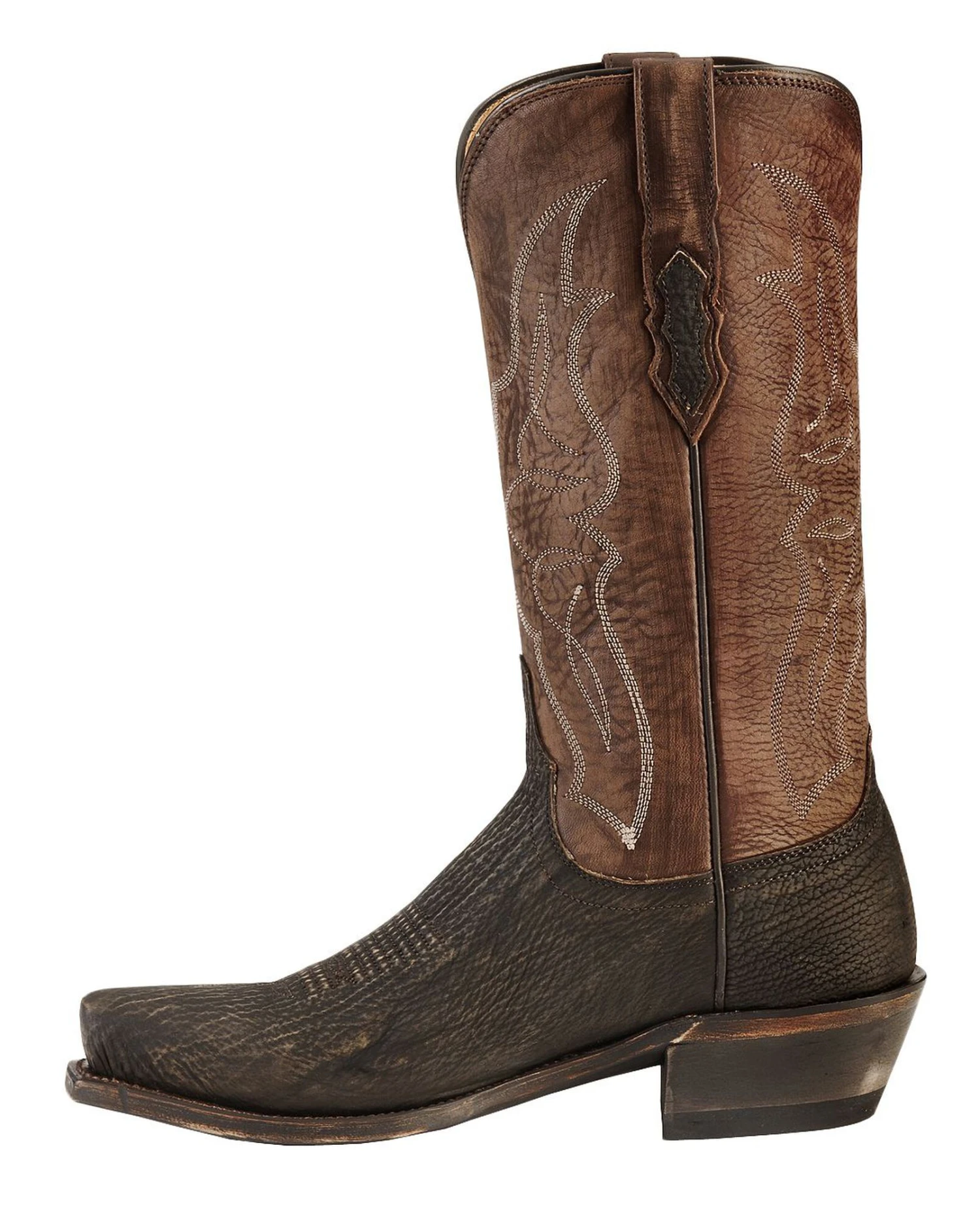 Lucchese Men's Handmade 1883 Carl Sanded Shark Western Boots - Square Toe 7 Lucchese Men's Handmade 1883 Carl Sanded Shark Western Boots - Square Toe - Image 5