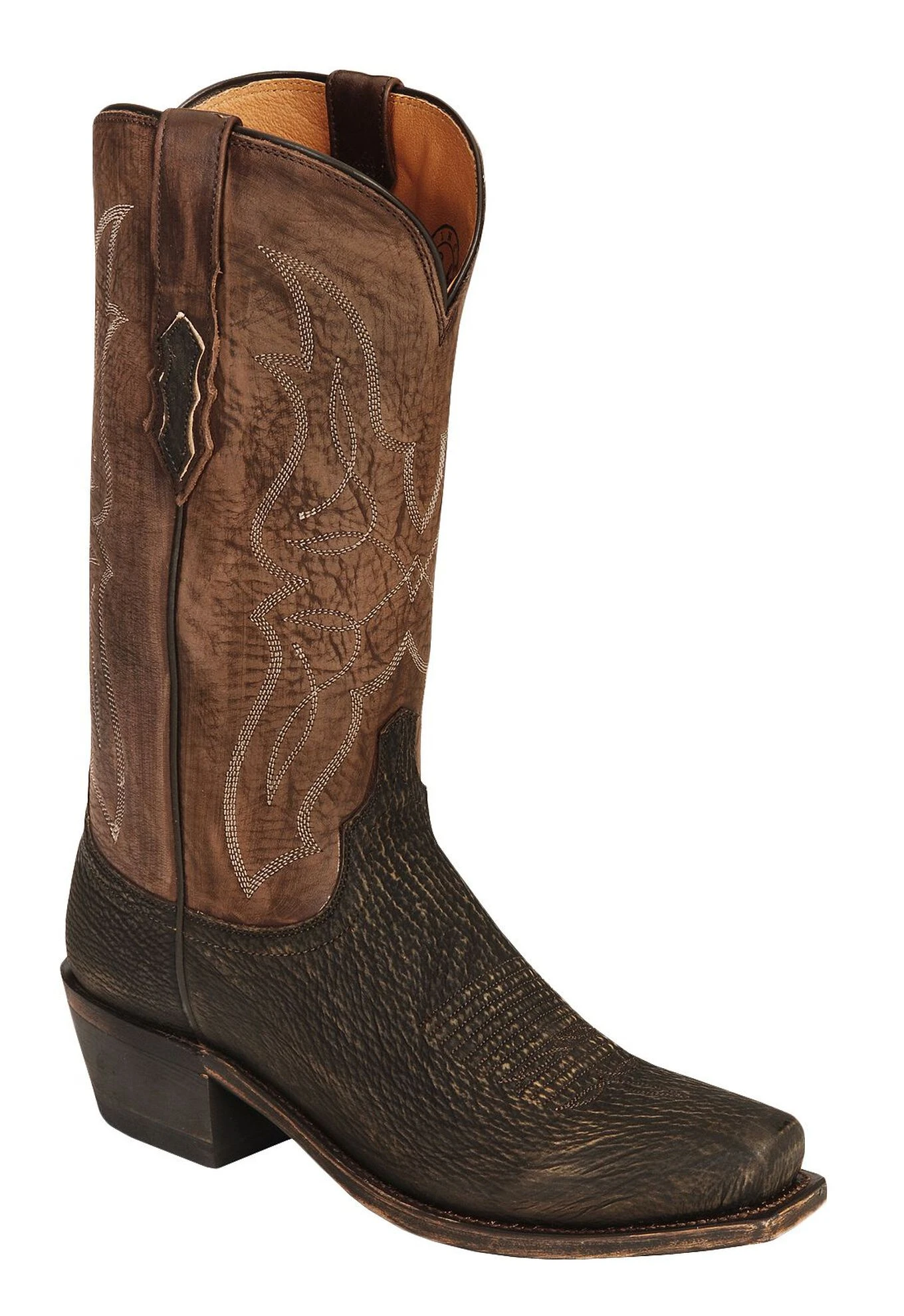 Lucchese Men's Handmade 1883 Carl Sanded Shark Western Boots - Square Toe 8 Lucchese Men's Handmade 1883 Carl Sanded Shark Western Boots - Square Toe - Image 6