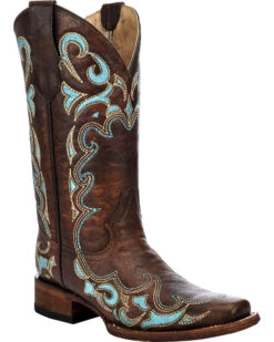 Circle G Women's Embroidered Western Boots - Square Toe
