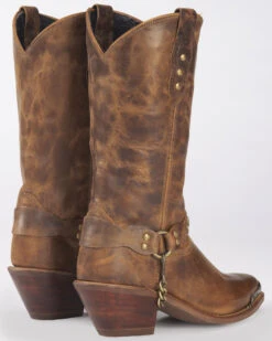 Abilene Women's Distressed Harness Western Boots - Pointed Toe -Fashion Shoes Store 04535Y 22 P2