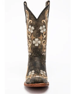 Circle G Women's Honey Cowhide Western Boots - Square Toe -Fashion Shoes Store 04539H D2 P4