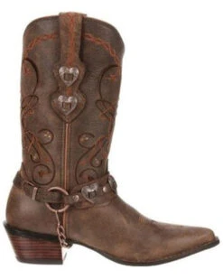 Durango Women's Crush Heart Harness Boots - Pointed Toe -Fashion Shoes Store 045D37 7010 P2