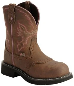 Justin Gypsy Women's Wanette 8" EH Work Boots - Steel Toe -Fashion Shoes Store 045N66 BR P1