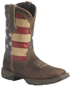 Durango Lady Rebel American Flag Western Performance Boots - Broad Square Toe -Fashion Shoes Store 045P55 41 P1