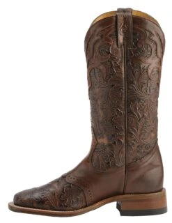 Boulet Women's Hand Tooled Ranger Western Boots - Square Toe -Fashion Shoes Store 045R23 92 LT