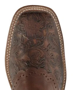 Boulet Women's Hand Tooled Ranger Western Boots - Square Toe -Fashion Shoes Store 045R23 92 TP
