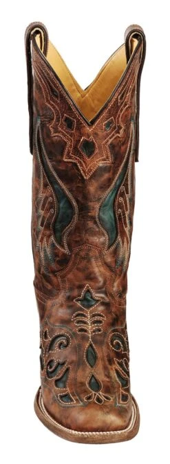 Corral Women's Inlay Western Boots - Square Toe -Fashion Shoes Store 045U70 38 FT