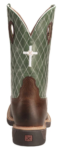 Twisted X Men's Lite Weight Work Boots - Square Toe -Fashion Shoes Store 050C25 38 BK