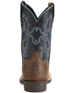 Ariat Boys' Tombstone Western Boots - Broad Square Toe -Fashion Shoes Store 053D31 B8 BK