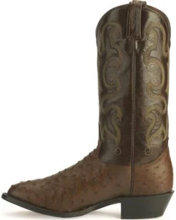 Tony Lama Men's Full Quill Ostrich Western Boots - Medium Toe -Fashion Shoes Store 066359 H9 LT