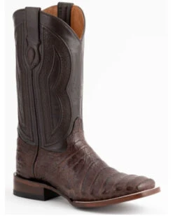 Ferrini Men's Caiman Belly Western Boots - Broad Square Toe -Fashion Shoes Store 066823 47 P1