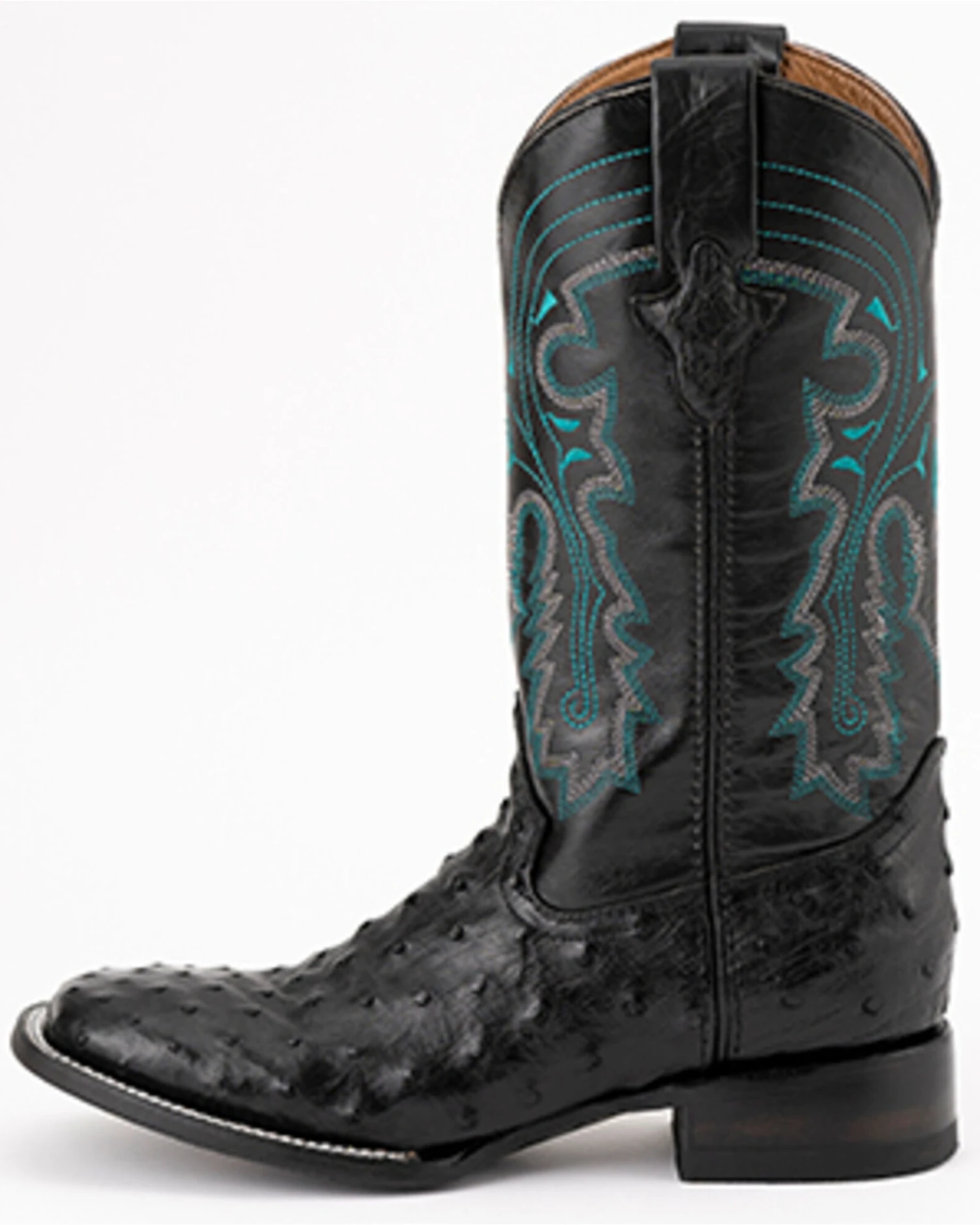 Ferrini Men's Full-Quill Ostrich Embroidered Western Boots - Broad Square Toe 9 Ferrini Men's Full-Quill Ostrich Embroidered Western Boots - Broad Square Toe - Image 7