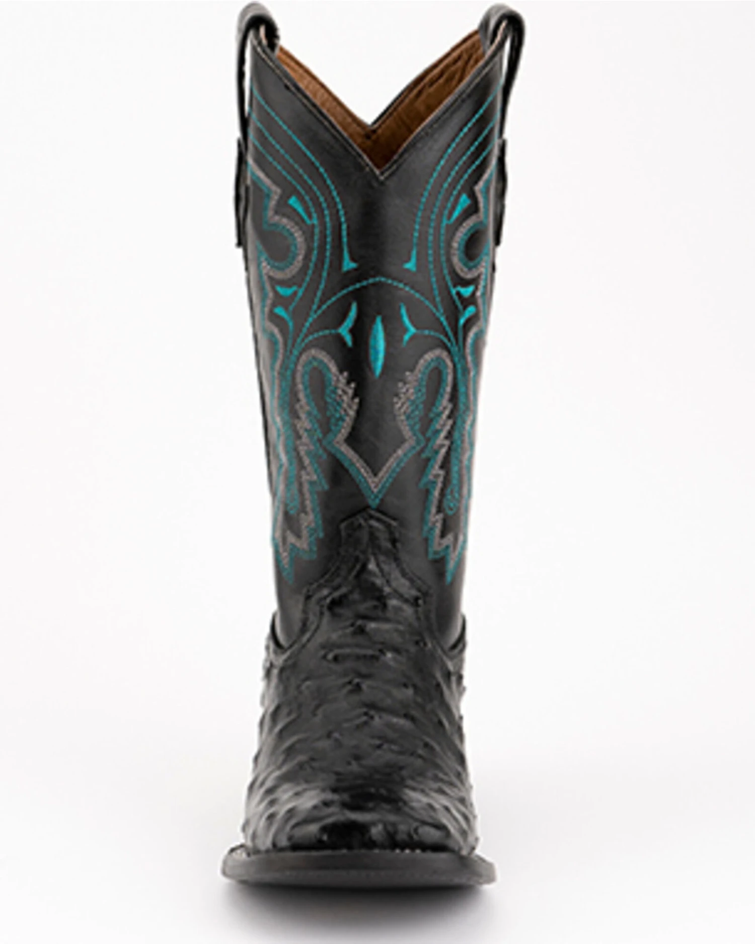 Ferrini Men's Full-Quill Ostrich Embroidered Western Boots - Broad Square Toe 7 Ferrini Men's Full-Quill Ostrich Embroidered Western Boots - Broad Square Toe - Image 5