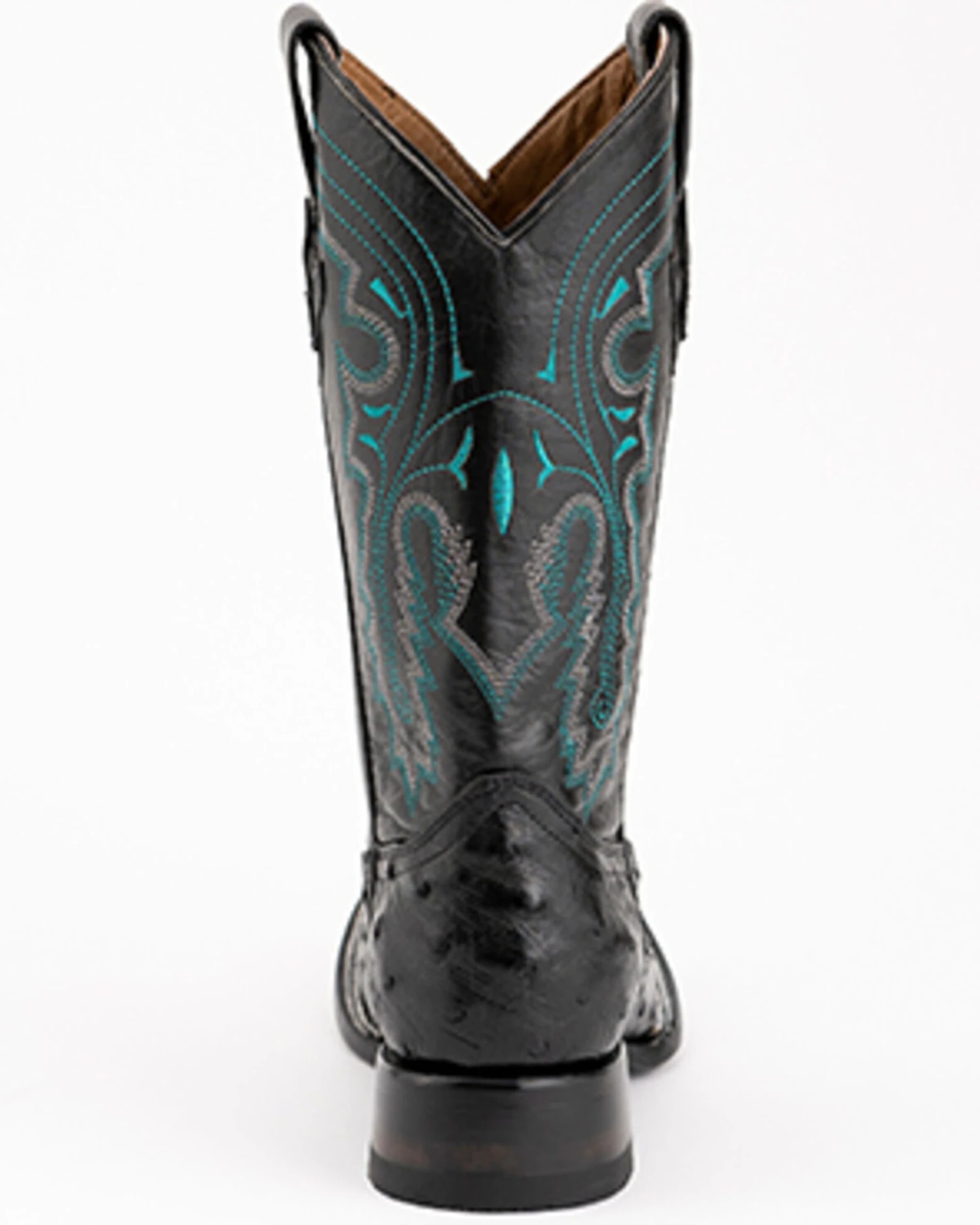 Ferrini Men's Full-Quill Ostrich Embroidered Western Boots - Broad Square Toe 4 Ferrini Men's Full-Quill Ostrich Embroidered Western Boots - Broad Square Toe - Image 2
