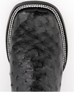 Ferrini Men's Full-Quill Ostrich Embroidered Western Boots - Broad Square Toe