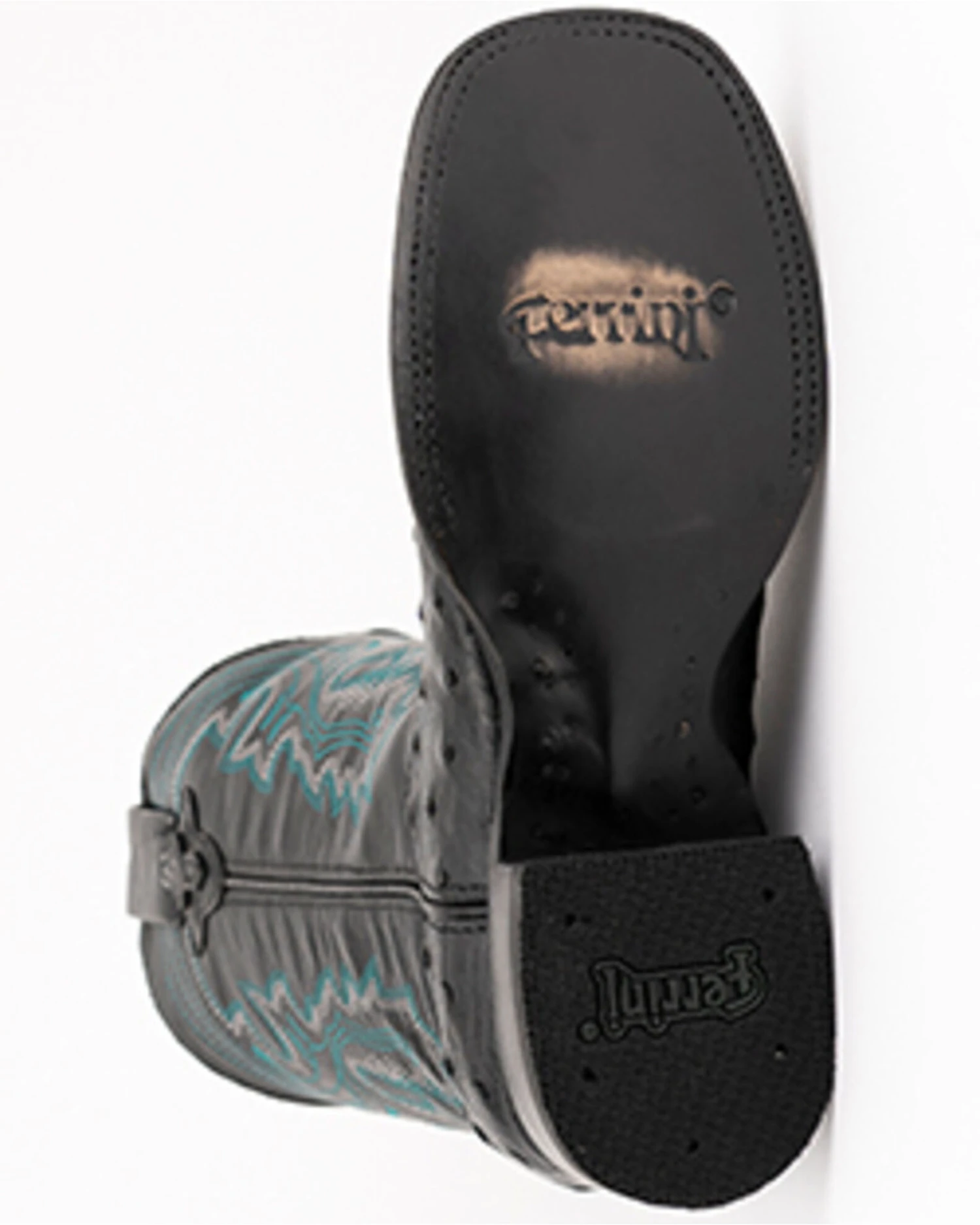 Ferrini Men's Full-Quill Ostrich Embroidered Western Boots - Broad Square Toe 6 Ferrini Men's Full-Quill Ostrich Embroidered Western Boots - Broad Square Toe - Image 4