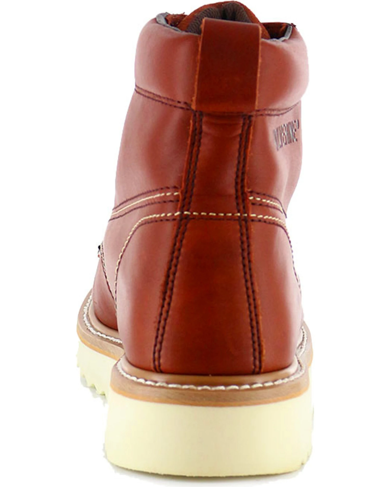 Wolverine Men's Wedge Sole Lace-Up Leather Work Boots - Moc Toe 4 Wolverine Men's Wedge Sole Lace-Up Leather Work Boots - Moc Toe - Image 2