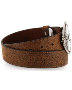 Cody James Men's Bronc Buckle Tooled Leather Belt -Fashion Shoes Store 1202H7 22 D1