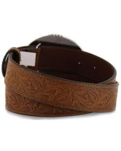 Cody James Men's Bronc Buckle Tooled Leather Belt -Fashion Shoes Store 1202H7 22 D2