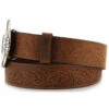 Cody James Men's Bronc Buckle Tooled Leather Belt -Fashion Shoes Store 1202H7 22 D3