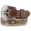 Nocona Men's Hair-On-Hide Star Concho Belt -Fashion Shoes Store 1202N9 22 P1