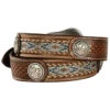 Ariat Men's Fabric Inlay Concho & Basketweave Leather Belt 2 Ariat Men's Fabric Inlay Concho & Basketweave Leather Belt -Fashion Shoes Store 120K64 19 P2