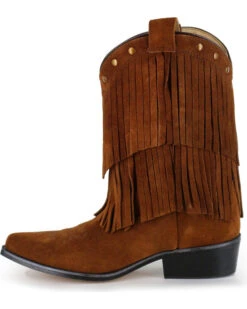 Shyanne Girls' Double-Fringe Western Boots - Snip Toe