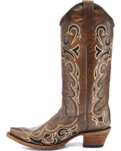 Circle G Women's Honey Side Embroidered Boots - Snip Toe