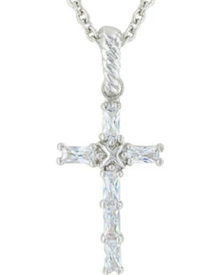 Montana Silversmiths Women's Acadian Cross Baguette Necklace -Fashion Shoes Store 2000213997 040 D1
