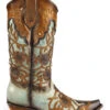 Corral Women's Flowers Overlay & Studs Western Boots - Snip Toe