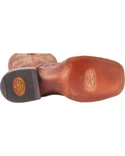 El Dorado Men's Handmade Caiman Back Brass Stockman Boots - Broad Square Toe -Fashion Shoes Store 2000221949 221 BM