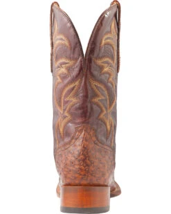 El Dorado Men's Handmade Full Quill Ostrich Stockman Boots - Broad Square Toe -Fashion Shoes Store 2000221953 221 BK