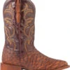El Dorado Men's Handmade Full Quill Ostrich Stockman Boots - Broad Square Toe