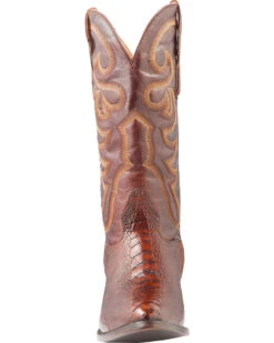 El Dorado Men's Handmade Ostrich Leg Brass Western Boots - Medium Toe -Fashion Shoes Store 2000221957 221 FT