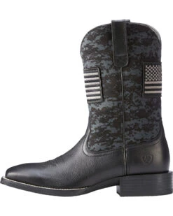 Ariat Men's Camo Sport Patriot Western Performance Boots - Broad Square Toe -Fashion Shoes Store 2000222875 001 LT