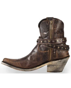 Liberty Black Women's Volcano Brass Studded Harness Booties - Pointed Toe 15 Liberty Black Women's Volcano Brass Studded Harness Booties - Pointed Toe -Fashion Shoes Store 2000240344 200 LT