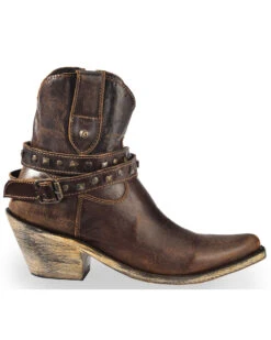 Liberty Black Women's Volcano Brass Studded Harness Booties - Pointed Toe 12 Liberty Black Women's Volcano Brass Studded Harness Booties - Pointed Toe -Fashion Shoes Store 2000240344 200 RT