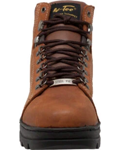 AdTec Men's 6" Leather Hiker Work Boots - Steel Toe