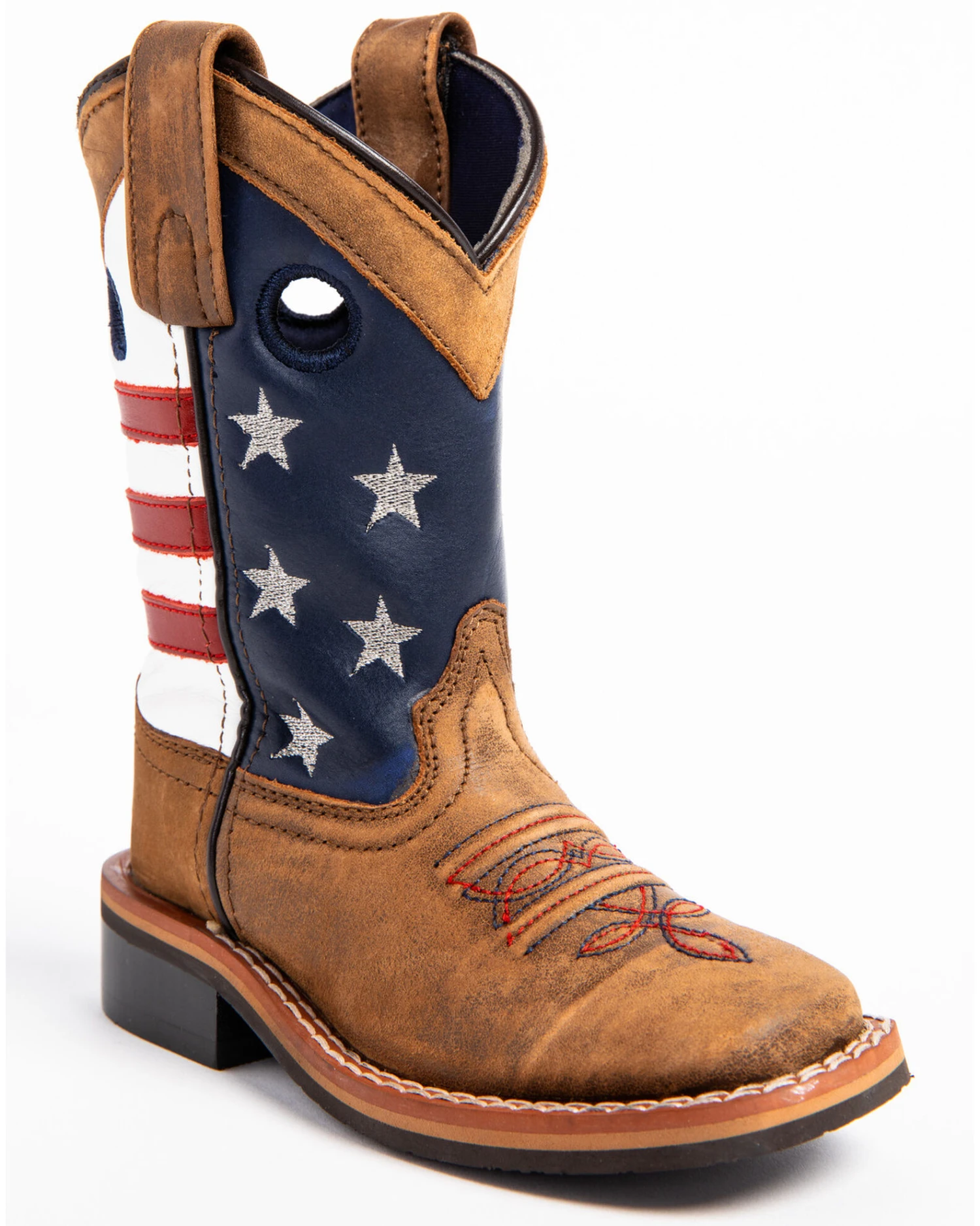 Cody James Boys' USA Flag Western Boots - Broad Square Toe 5 Cody James Boys' USA Flag Western Boots - Broad Square Toe - Image 3