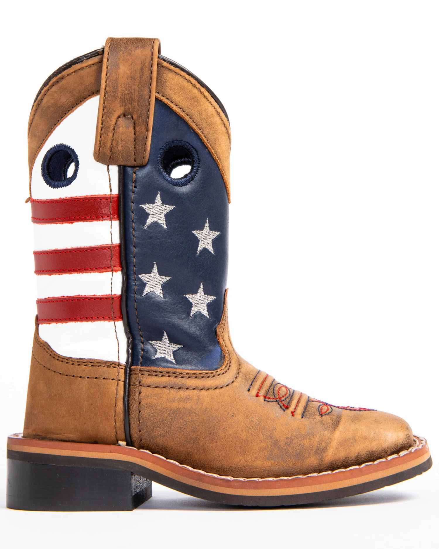 Cody James Boys' USA Flag Western Boots - Broad Square Toe 7 Cody James Boys' USA Flag Western Boots - Broad Square Toe - Image 5