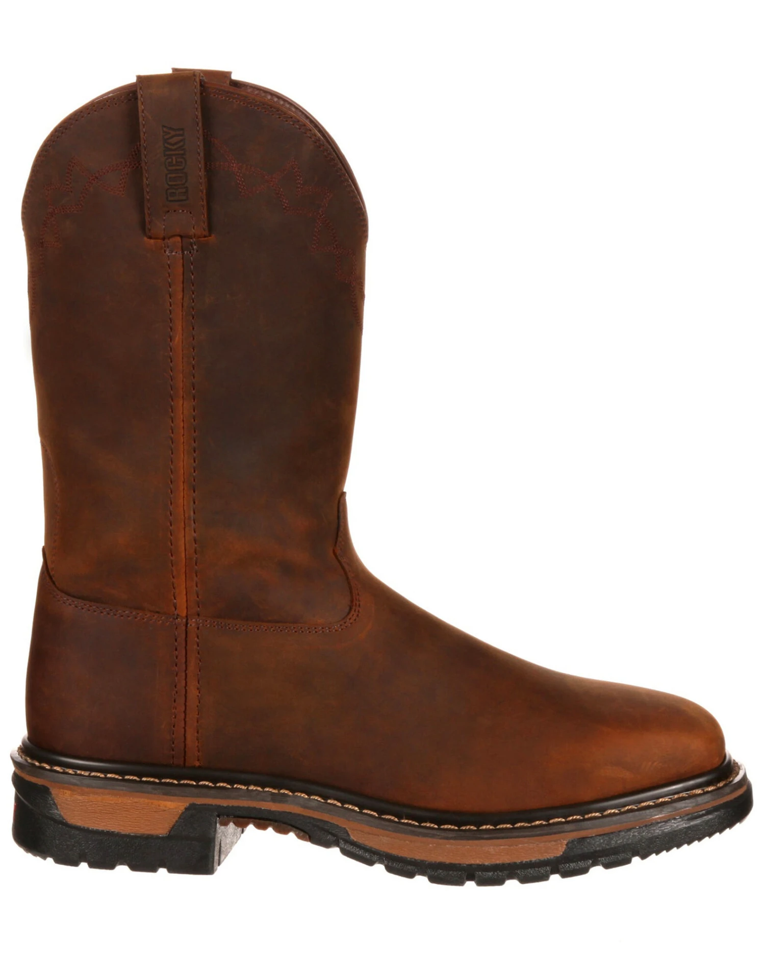 Rocky Men's Original Ride Western Work Boots - Square Toe 9 Rocky Men's Original Ride Western Work Boots - Square Toe - Image 7