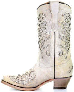 Corral Girls' Glitter Inlay Boots - Snip Toe
