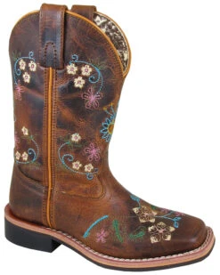 Smoky Mountain Little Girls' Floralie Western Boots - Broad Square Toe