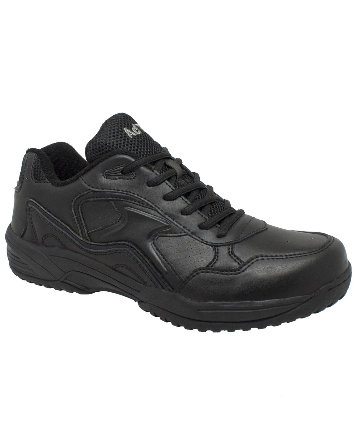Ad Tec Men's Athletic Black Uniform Work Shoes - Round Toe 4 Ad Tec Men's Athletic Black Uniform Work Shoes - Round Toe - Image 2