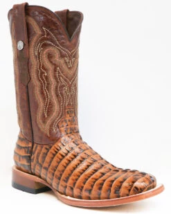 Tanner Mark Men's Caiman Tail Print Western Boots - Broad Square Toe -Fashion Shoes Store 2000284324 235 P1