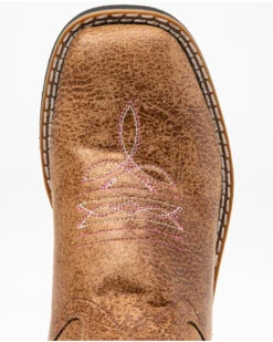 Shyanne Girls' Madison Faux Leather Western Boots - Square Toe