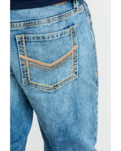 Cody James Core Men's Clover Leaf Light Wash Stretch Slim Straight Jeans -Fashion Shoes Store 2000290856 400 P4