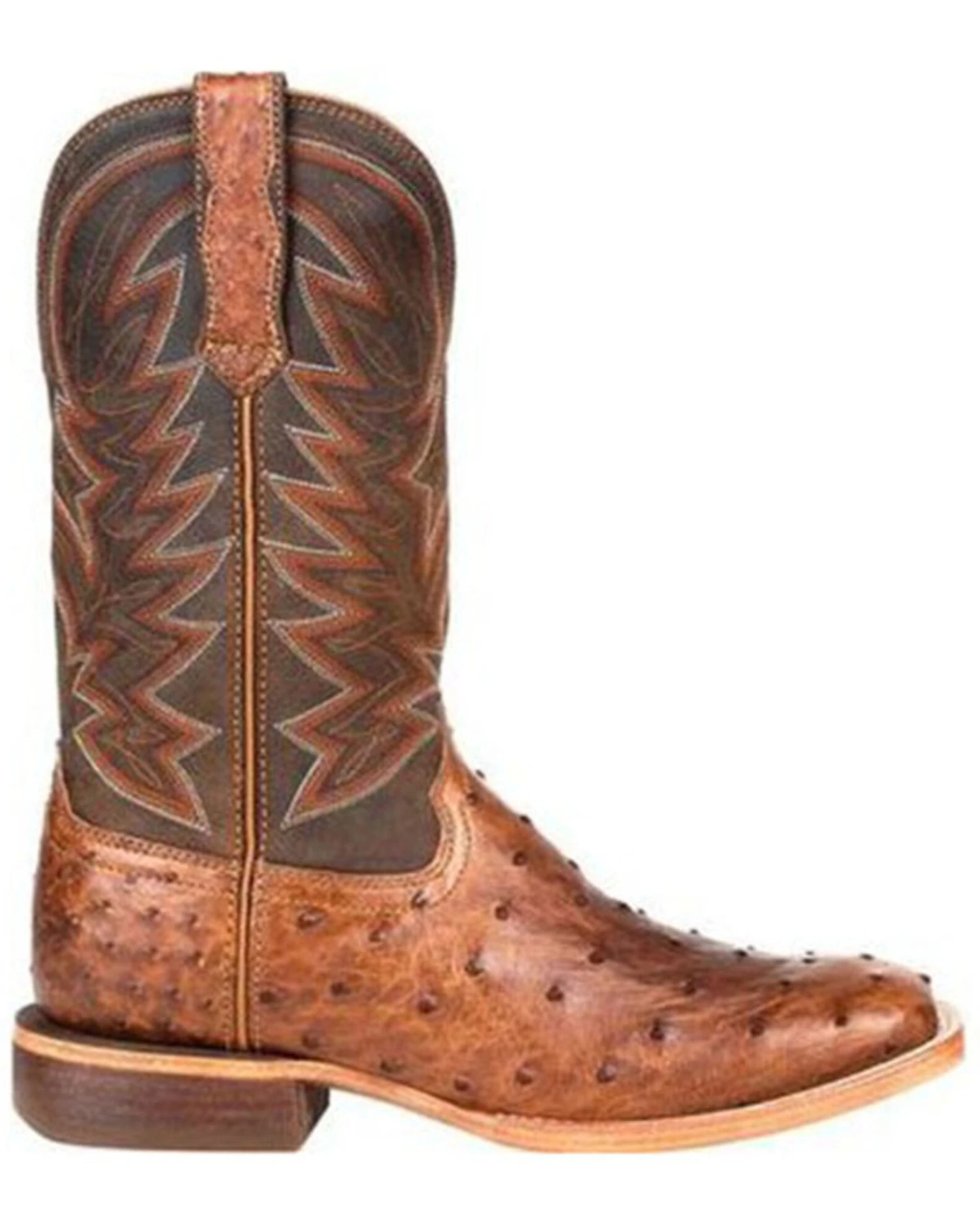 Durango Men's Wheat Brown Exotic Full-Quill Ostrich Western Boots - Square Toe 5 Durango Men's Wheat Brown Exotic Full-Quill Ostrich Western Boots - Square Toe - Image 3