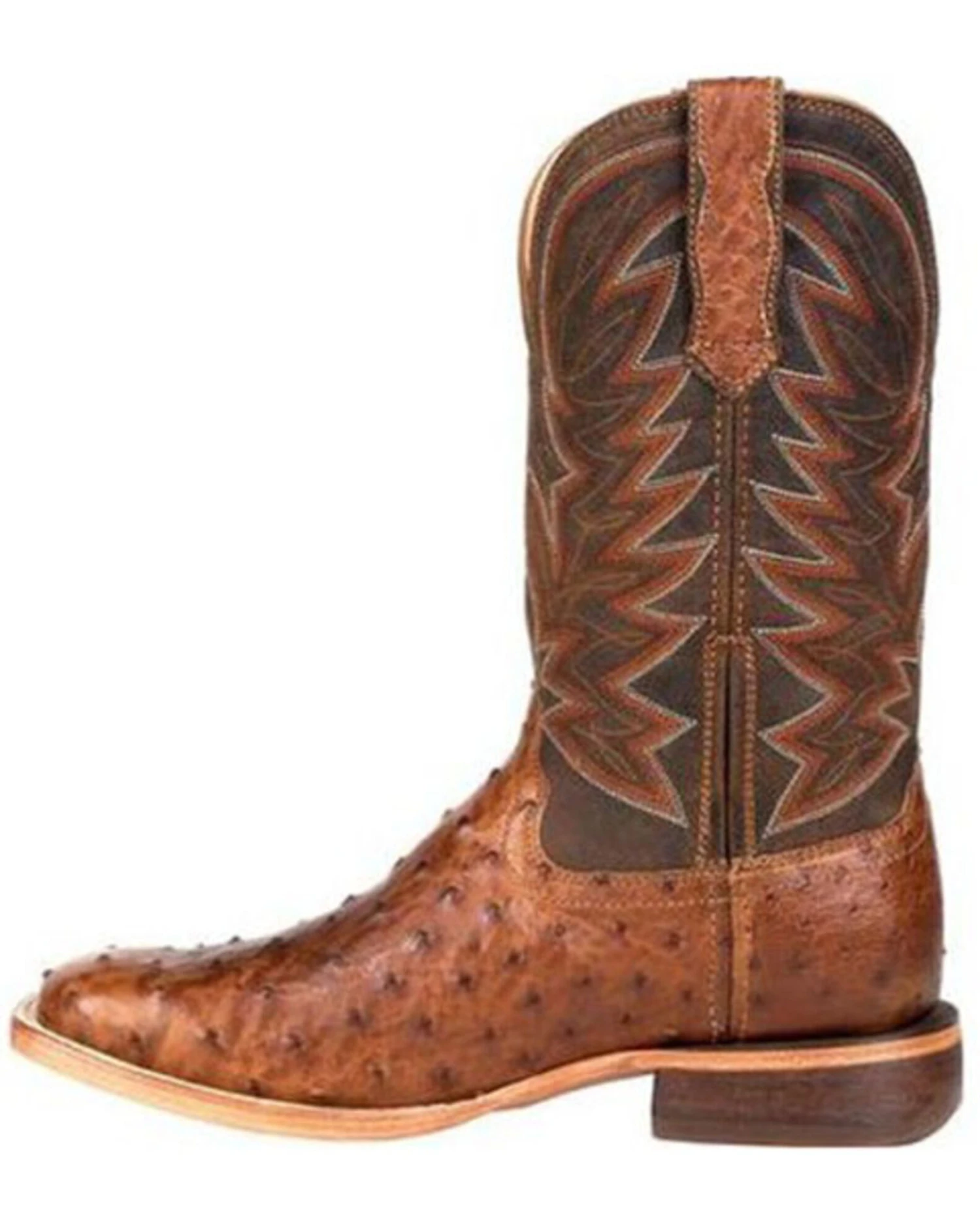 Durango Men's Wheat Brown Exotic Full-Quill Ostrich Western Boots - Square Toe 9 Durango Men's Wheat Brown Exotic Full-Quill Ostrich Western Boots - Square Toe - Image 7