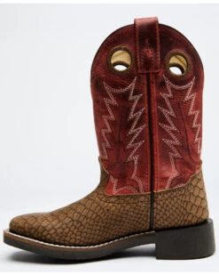 Cody James Boys' Reptile Print Western Boots - Broad Square Toe -Fashion Shoes Store 2000328726 920 P4